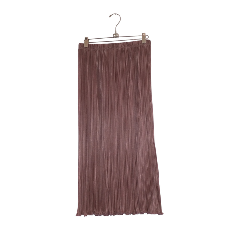 Beautiful Lavender Knee Length Pleated Skirt Medium Trending Style Fall Fashion